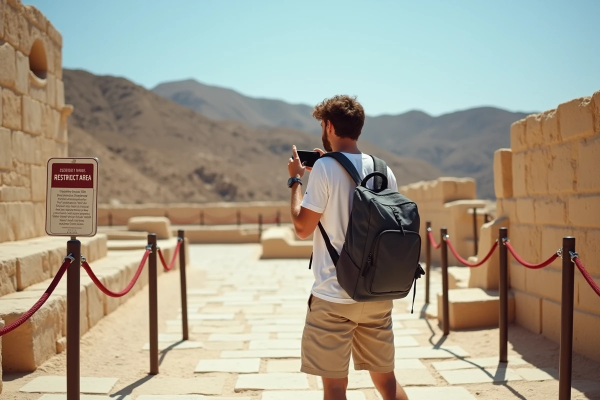 Jeune homme prenant un selfie près d